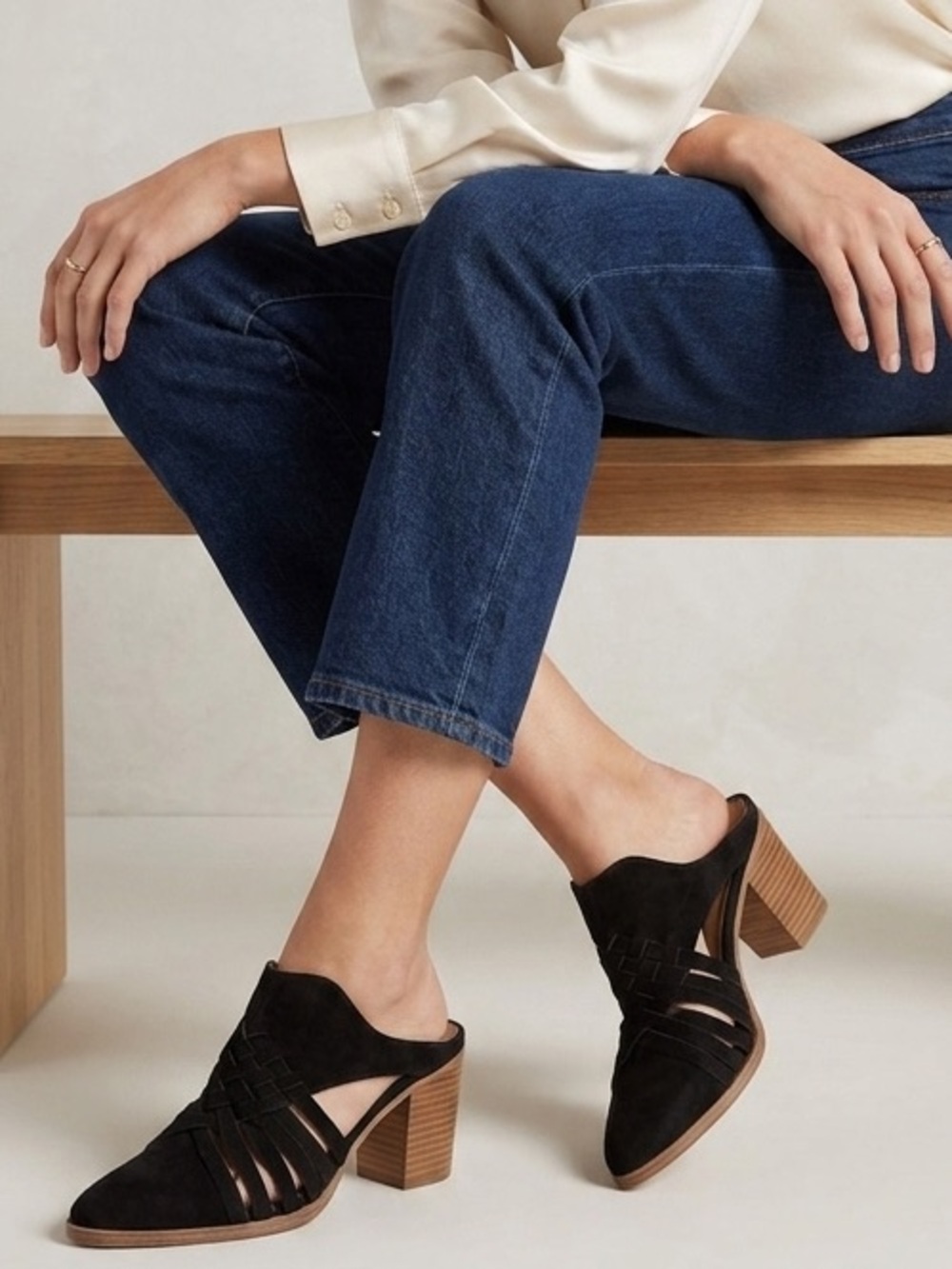 Rebels black suede leather mules Size 10
